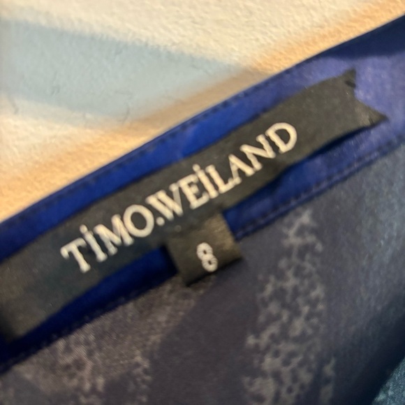 TIMO WEILAND Sz  8 Drop Waist Spaghetti Strap Sheer Skirt Panel Full Skirt Dress - Picture 5 of 10